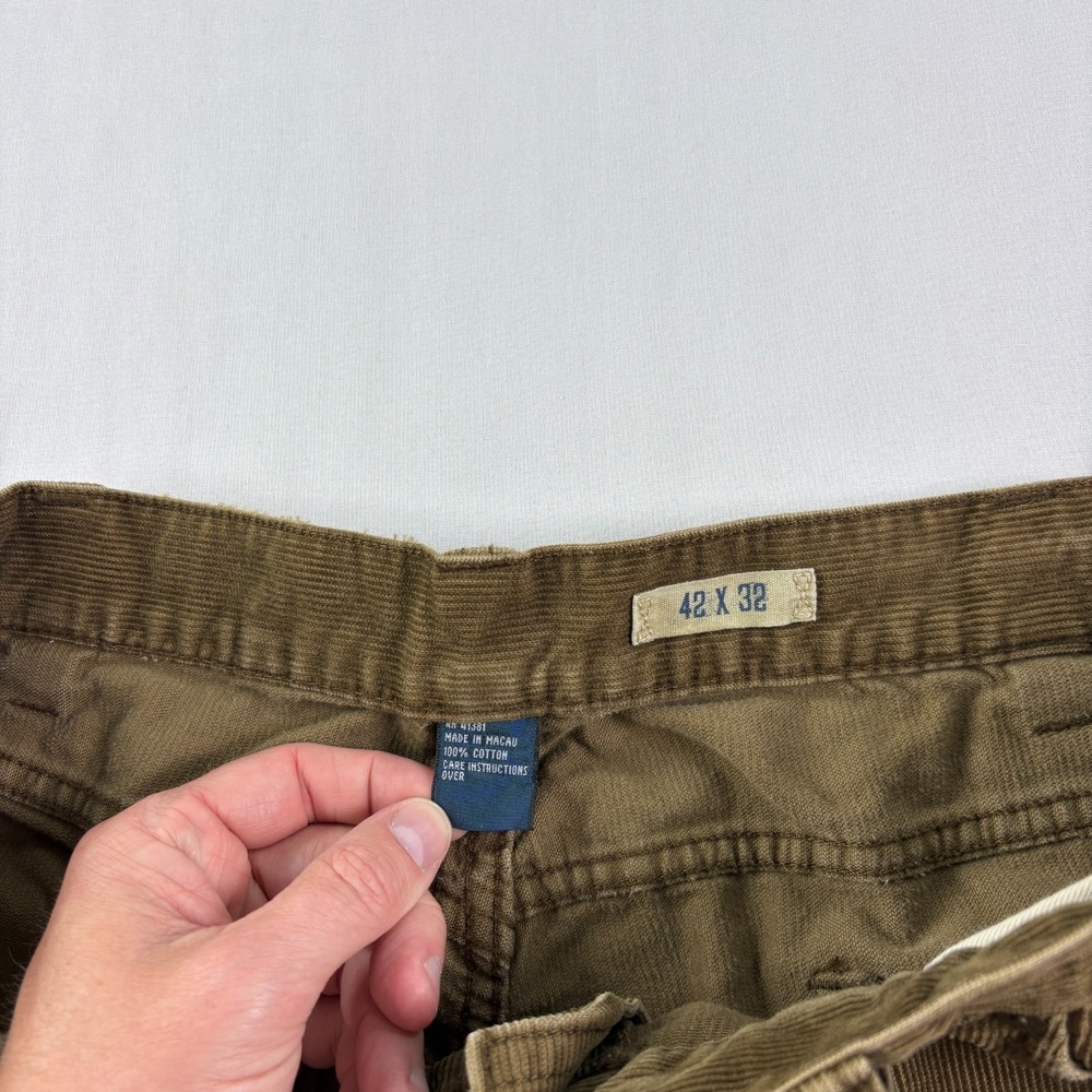 Polo Ralph Lauren Corduroy Pants Mens 42x32 Brown 750 Bootcut Chino - Picture 3 of 12